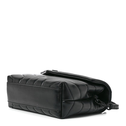 Saint Laurent Calfskin Y Quilted Monogram Monochrome Toy Loulou Crossbody Bag Black 10 of 12