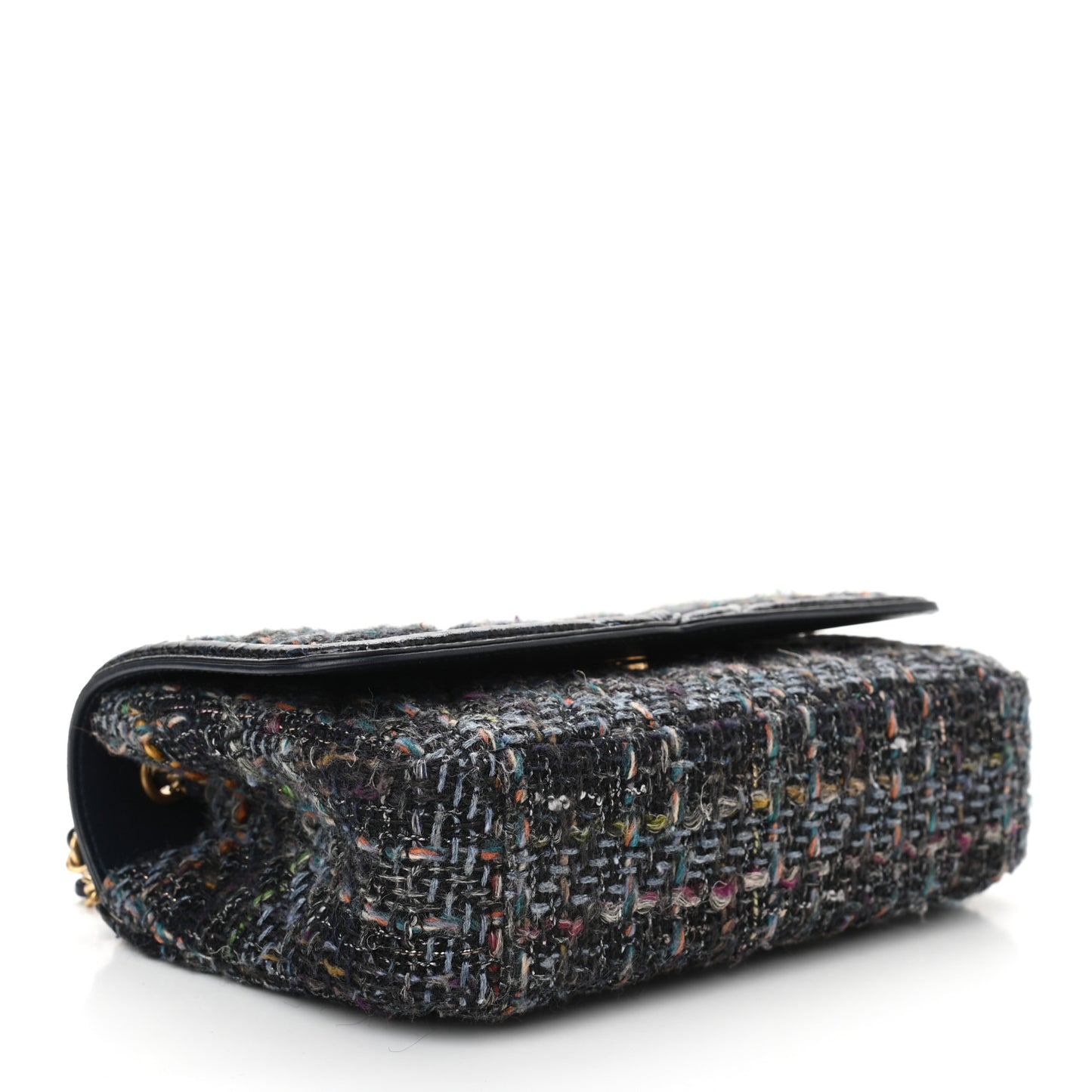 Tweed Watersnake Quilted Medium CC Filigree Flap Blue
