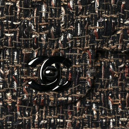 Chanel Tweed Quilted Medium Double Flap Brown 10 of 10