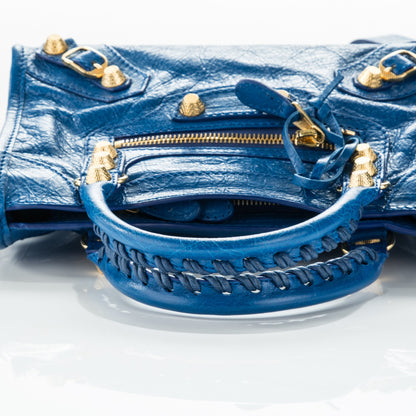 Balenciaga Agneau Giant 12 Gold Hardware Mini City Bleu Lazuli 6 of 8
