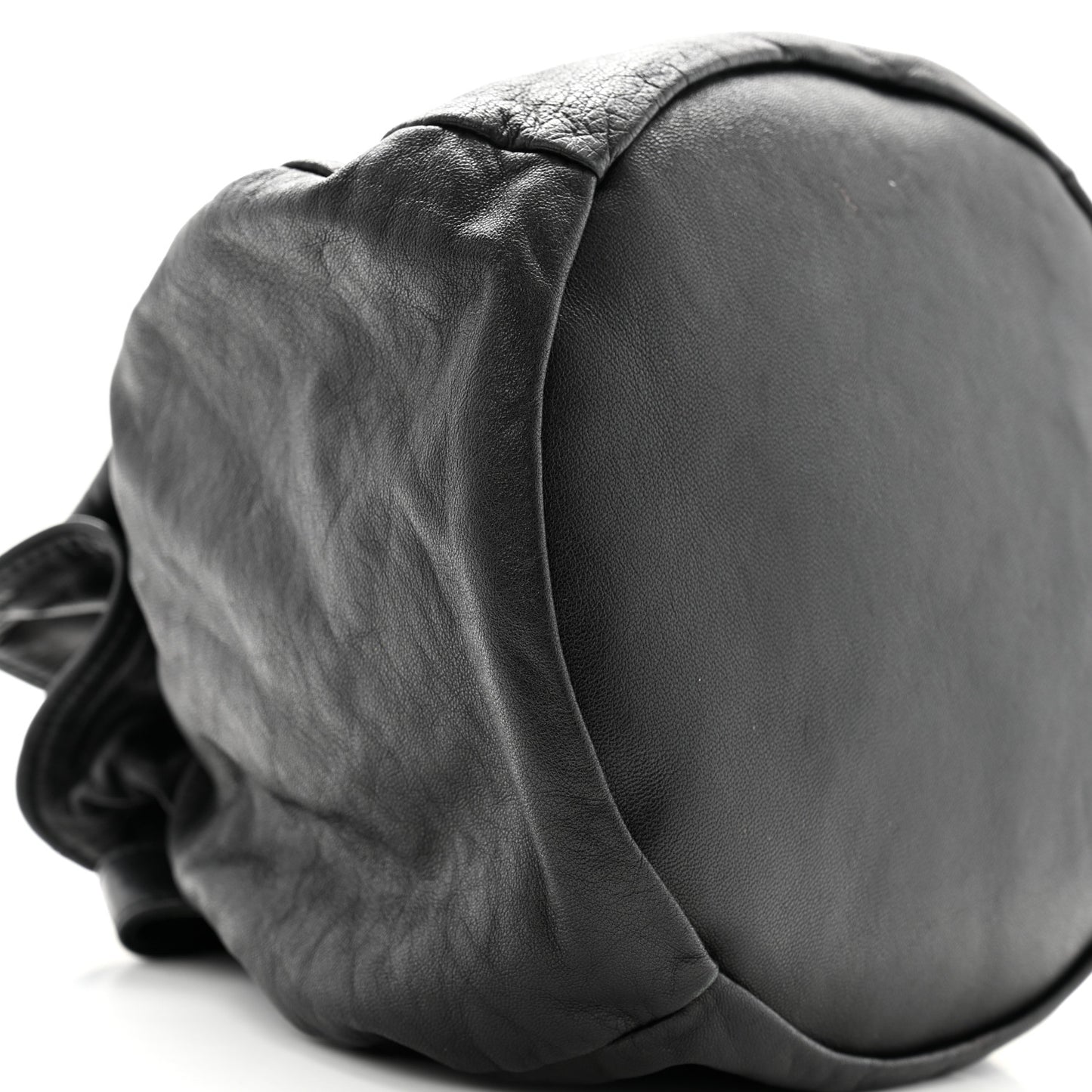 Lambskin Drawstring Bag Black
