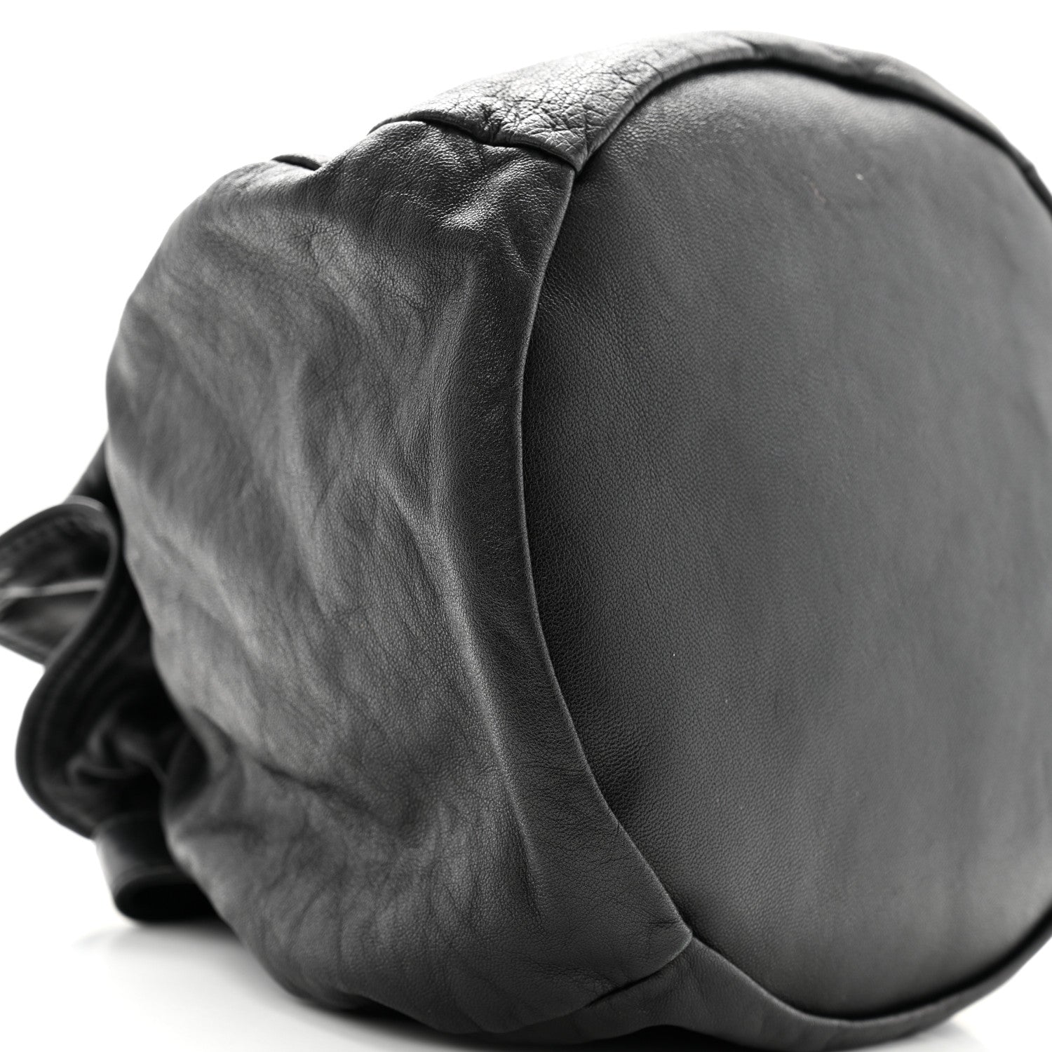 Chanel Lambskin Drawstring Bag Black 10 of 13