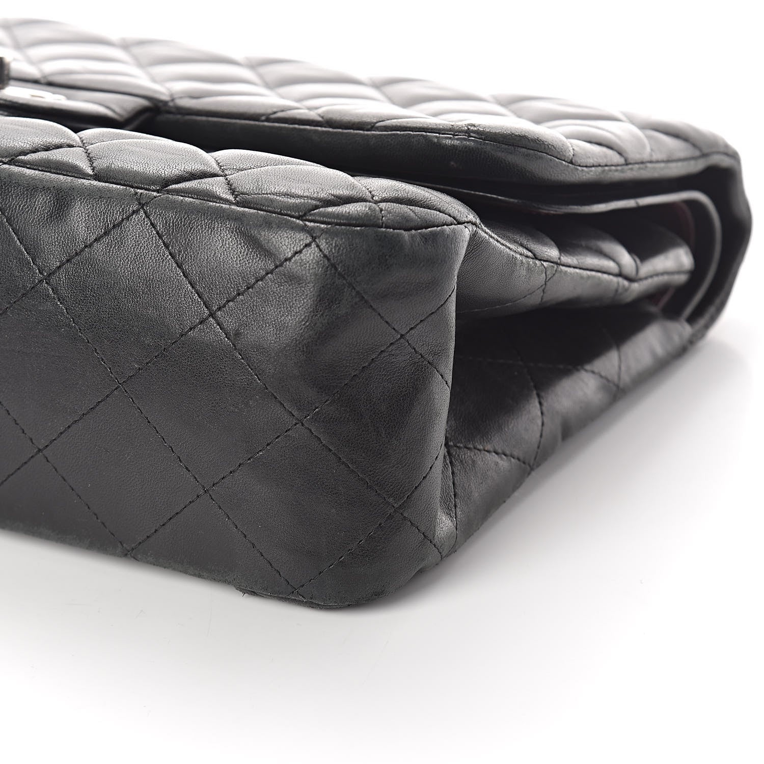 Chanel Lambskin Quilted Jumbo Double Flap Black 10 of 10