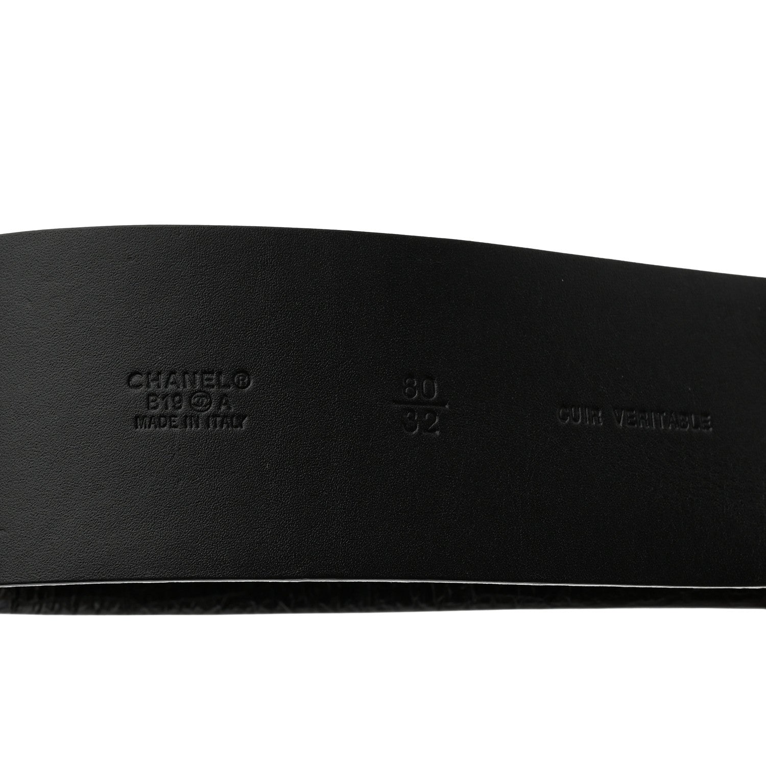 Chanel Crocodile Embossed Calfskin Gripoix Poured Glass Along The Nile CC Belt 80 32 Black 5 of 5