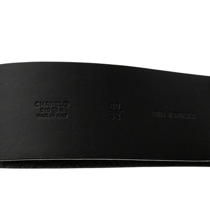 Chanel Crocodile Embossed Calfskin Gripoix Poured Glass Along The Nile CC Belt 80 32 Black 5 of 5