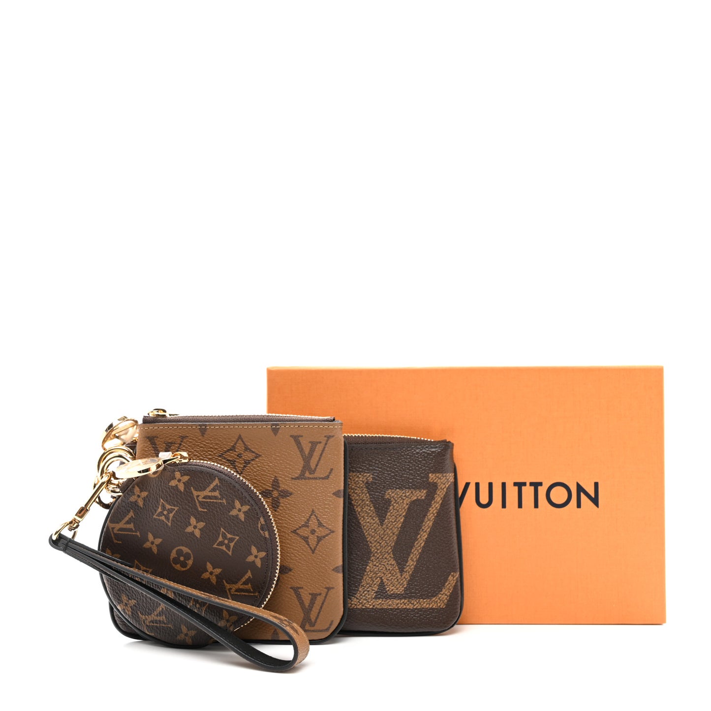 Reverse Monogram Giant Trio Pouch