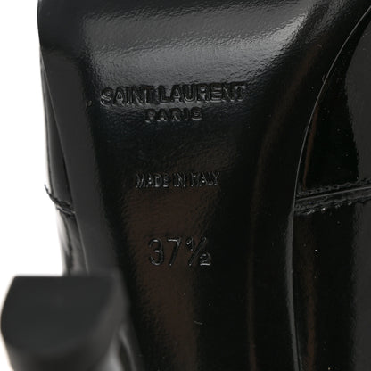 Saint Laurent Patent Stretch Crystal Buckle Lala 105 Tall Boots 37.5 Black 7 of 7