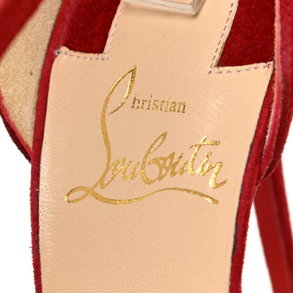 Christian Louboutin Veau Velours Uptown 100 Pumps 36 Carmin 11 of 19