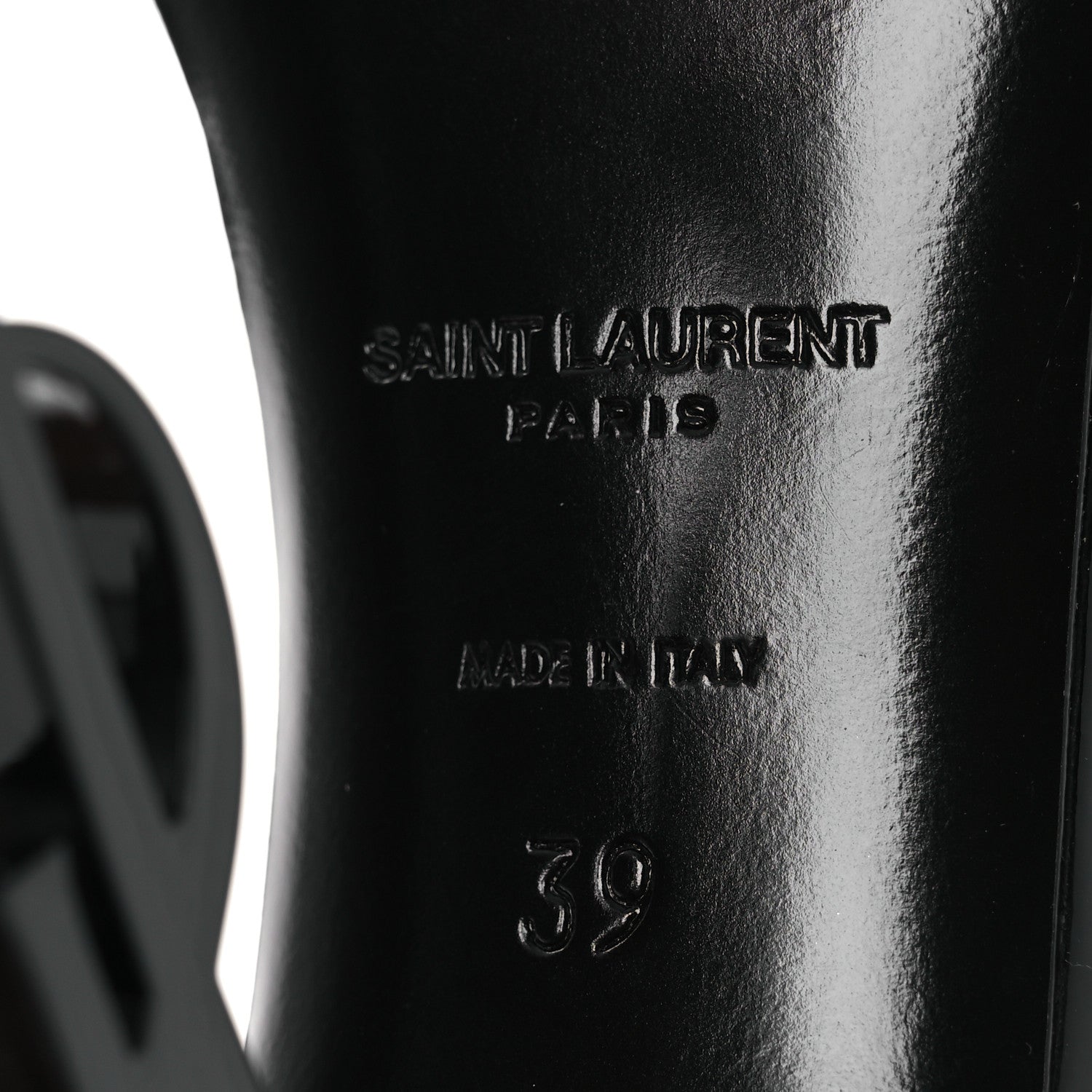 Saint Laurent Patent Calfskin Opyum 110 Sandals 39 Black 39 Black 8 of 12