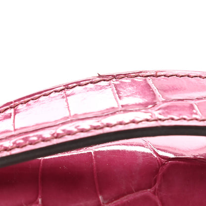 Hermes Shiny Alligator Kelly Pochette Fuchsia 12 of 12
