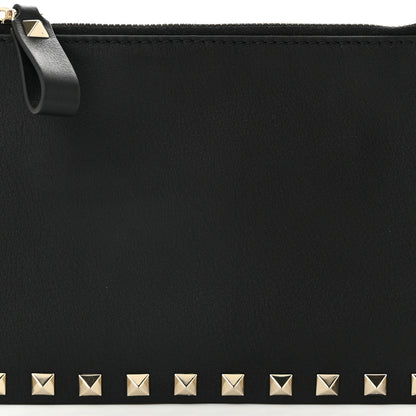 Valentino Garavani Vitello Rockstud Pouch On Chain Black 8 of 11