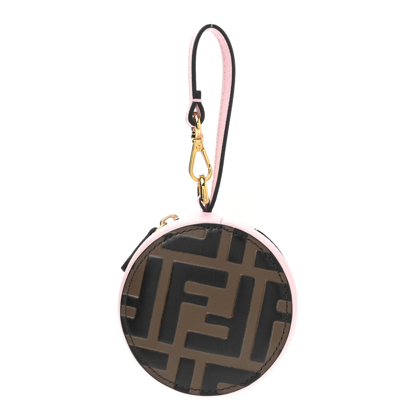 Calfskin FF 1974 Embossed Help Bag Charm Maya Black Peonia
