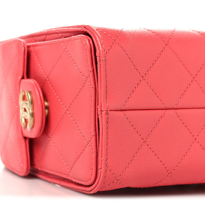 Chanel Caviar Quilted Mini Chanel 25 Handbag Coral 9 of 11