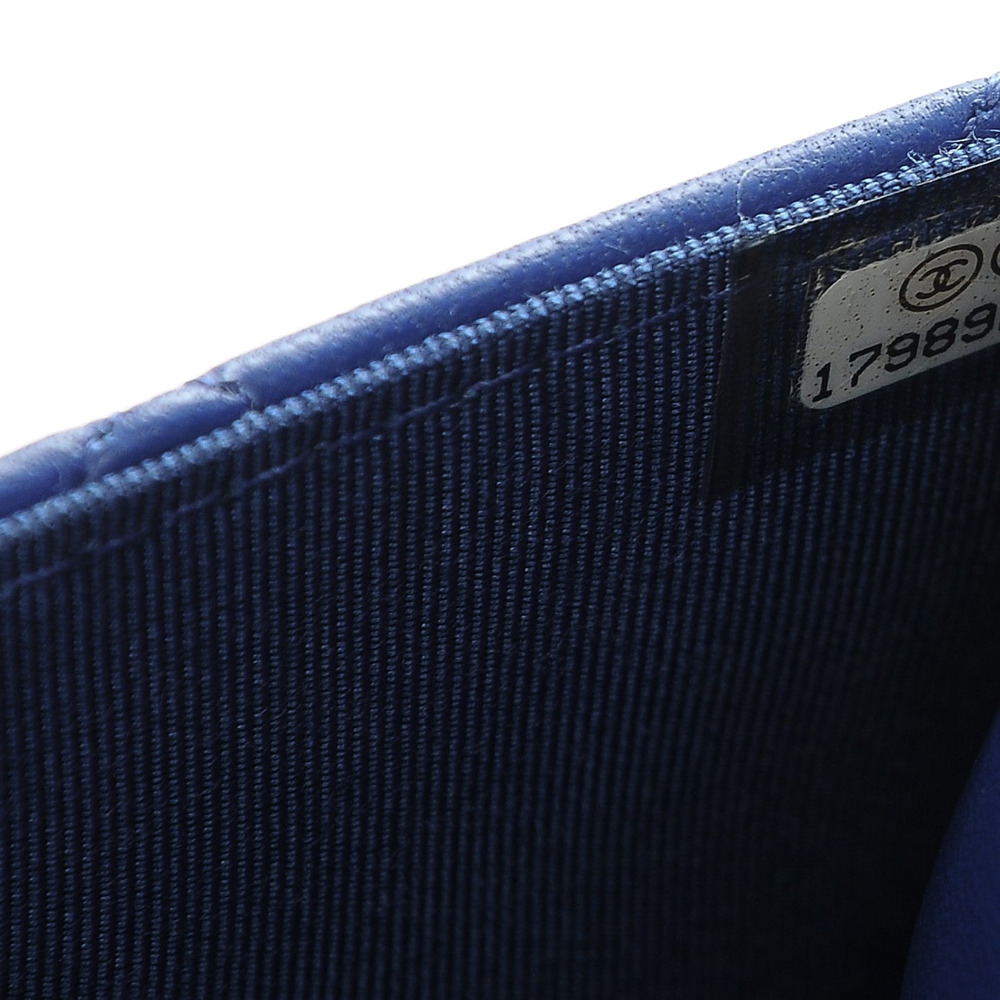 Lambskin Quilted Wallet On Chain WOC Dark Blue