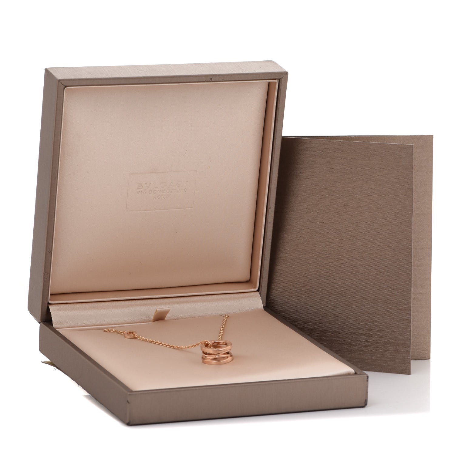 Bulgari 18K Rose Gold B.Zero1 Open Legends Pendant Necklace 6 of 9