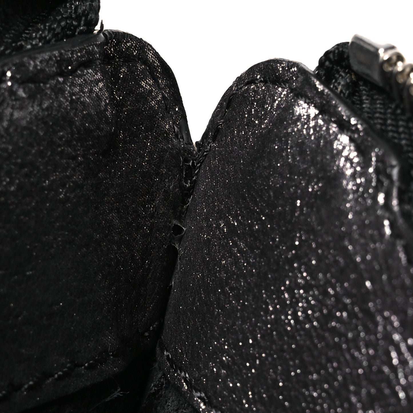 Metallic Calfskin Milky Way Papier Clutch Black