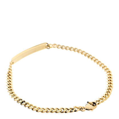 Tiffany 18K Yellow Gold Diamond Micro Link ID Chain Bracelet 2 of 4