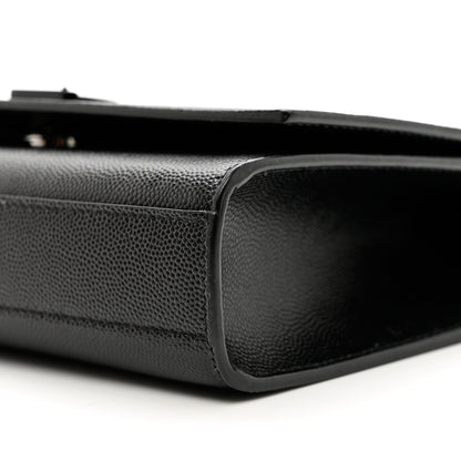 Saint Laurent Grain De Poudre Small Monogram Kate Satchel Black 10 of 10