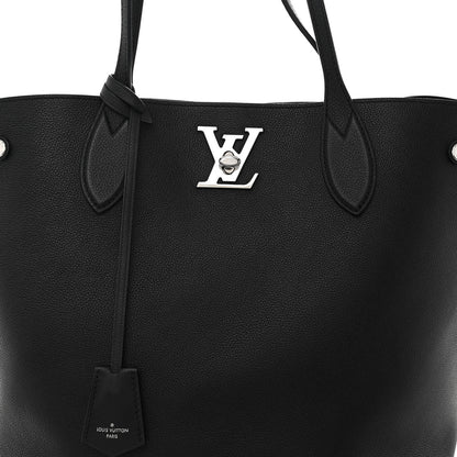 Louis Vuitton Calfskin Lockme Go Tote Black 7 of 11