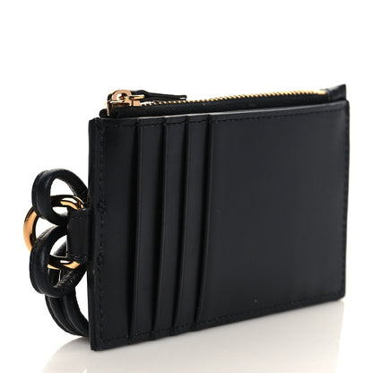 Versace Calfskin Logo Medusa Lanyard Wallet Black 3 of 6