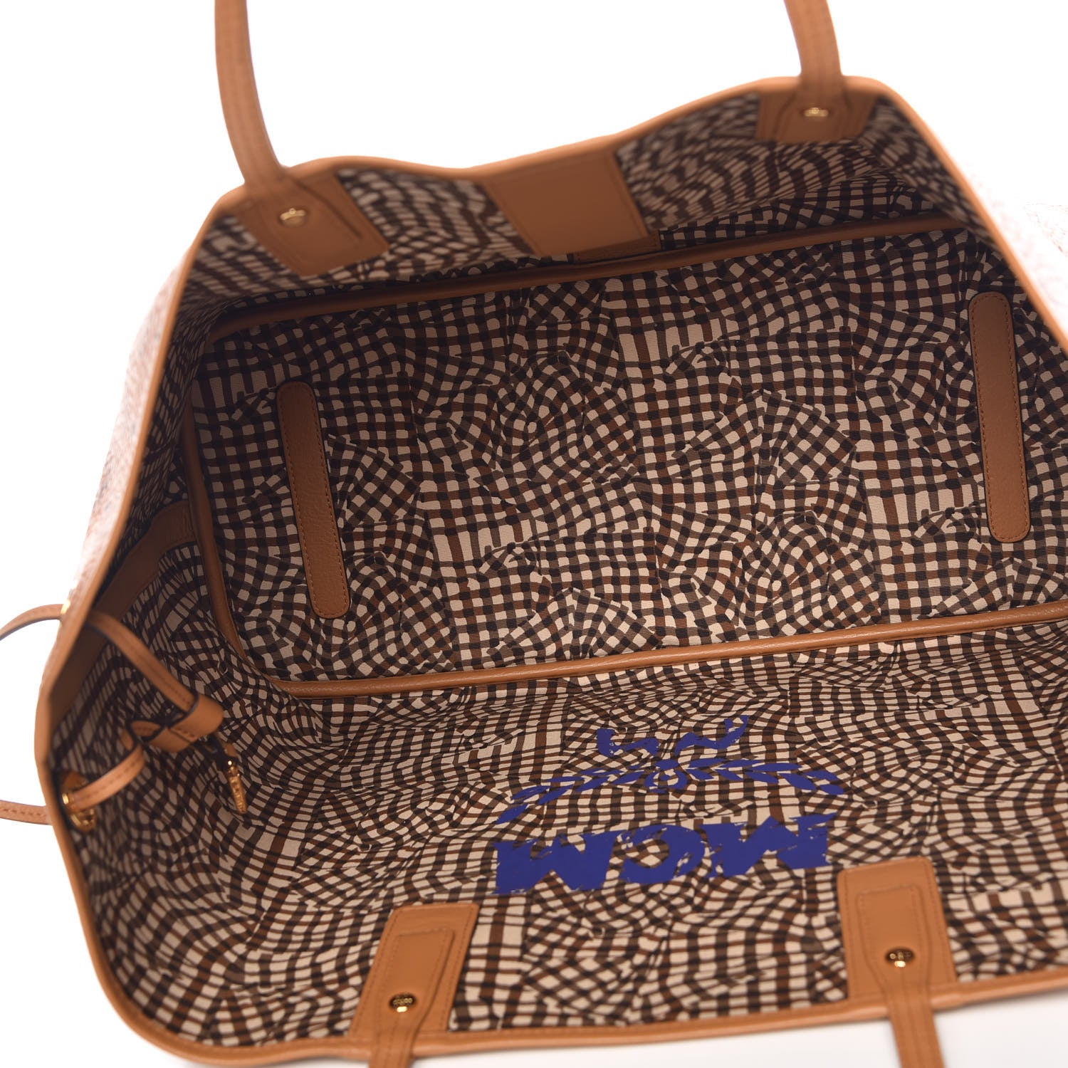 MCM Visetos Large Liz Reversible Shopper Tote Cognac 9 of 16