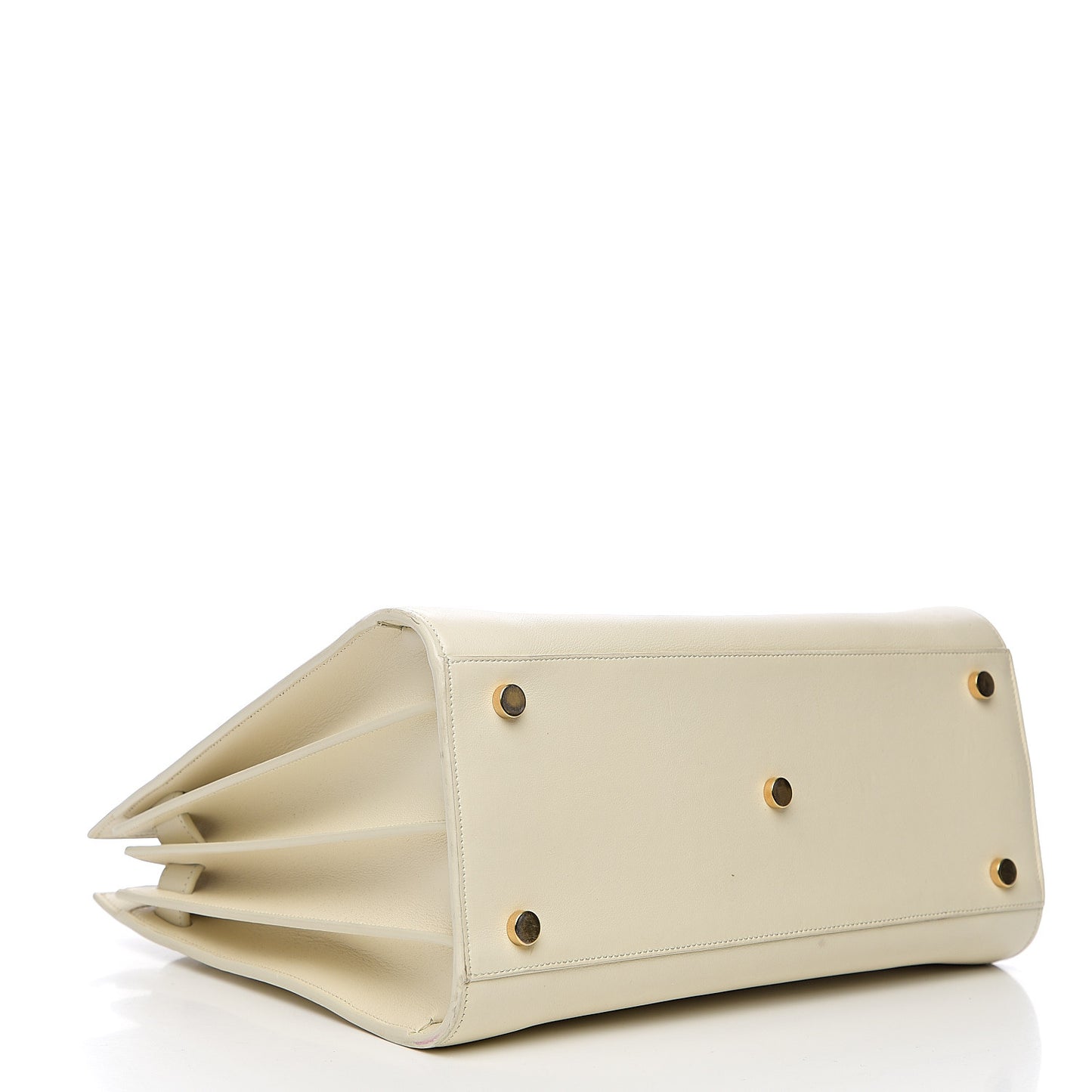 Grained Calfskin Small Sac De Jour Dove White