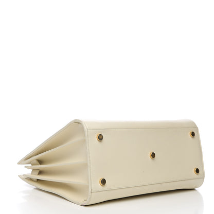 Saint Laurent Grained Calfskin Small Sac De Jour Dove White 3 of 9