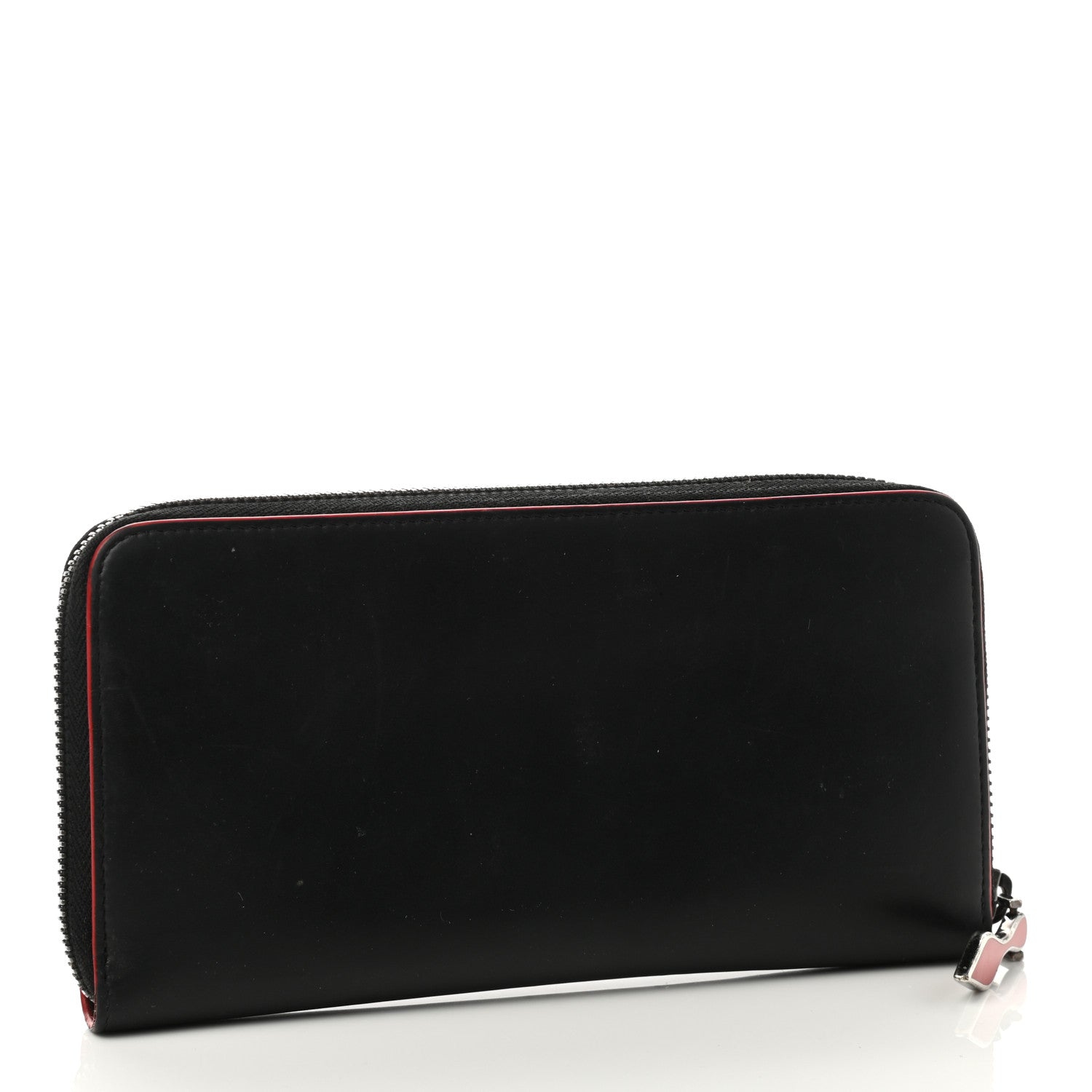 Christian Louboutin Calfskin Panettone Zip Around Wallet Black 3 of 9