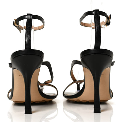 Bottega Veneta Lambskin Stretch Multi Strap 90mm Sandals 37 Black 6 of 11