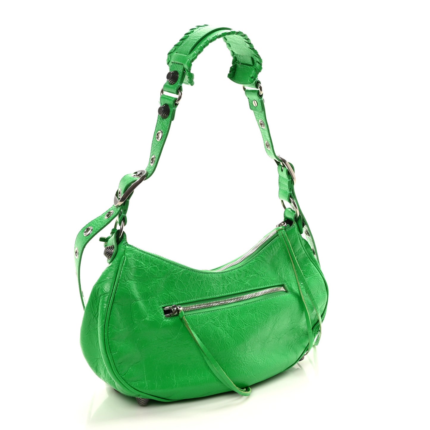 Agneau Arena Small Le Cagole Shoulder Bag Vivid Green