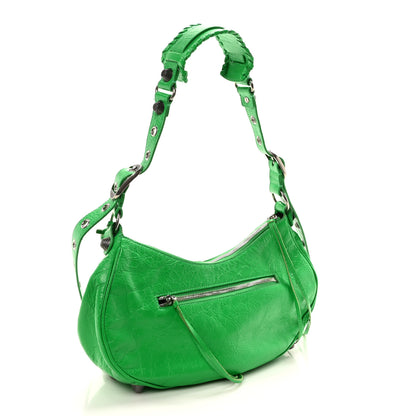 Balenciaga Agneau Arena Small Le Cagole Shoulder Bag Vivid Green 3 of 10