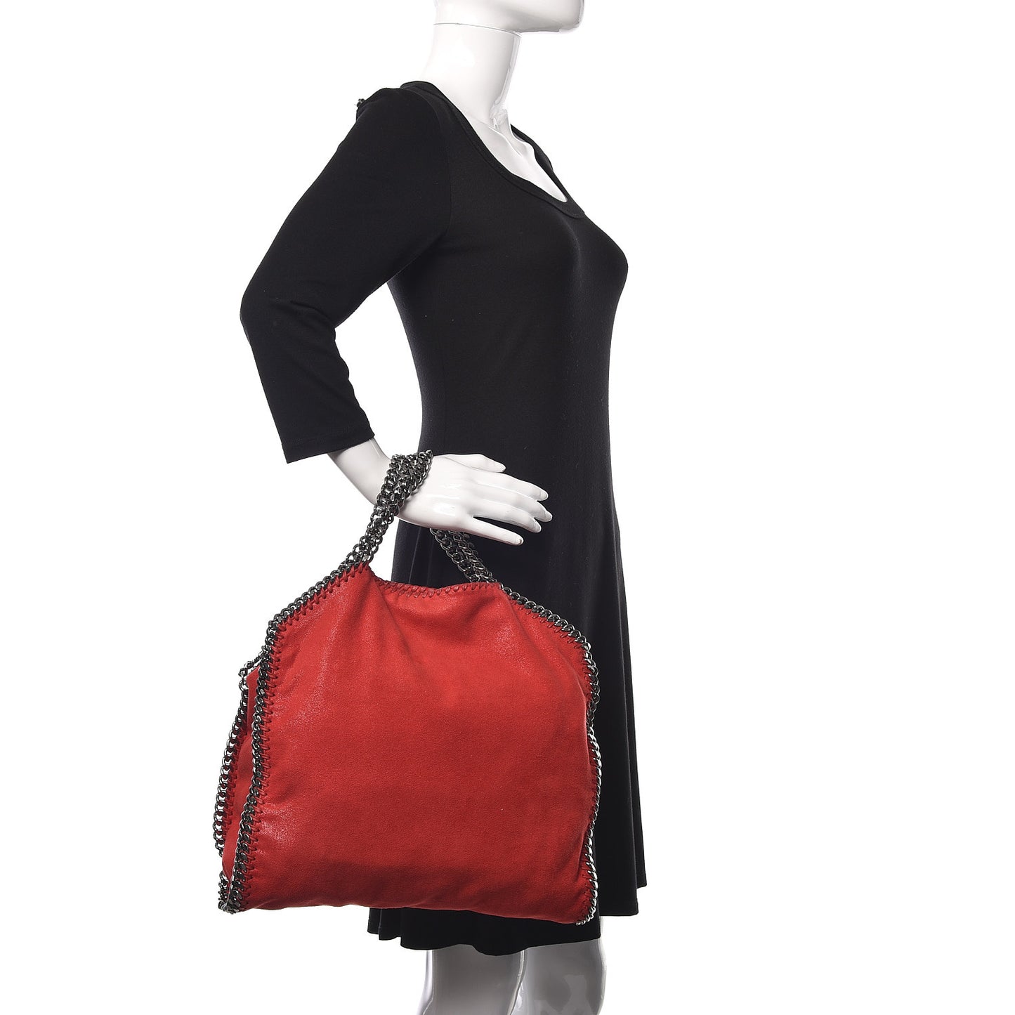 Shaggy Deer Falabella Fold Over Tote Flame