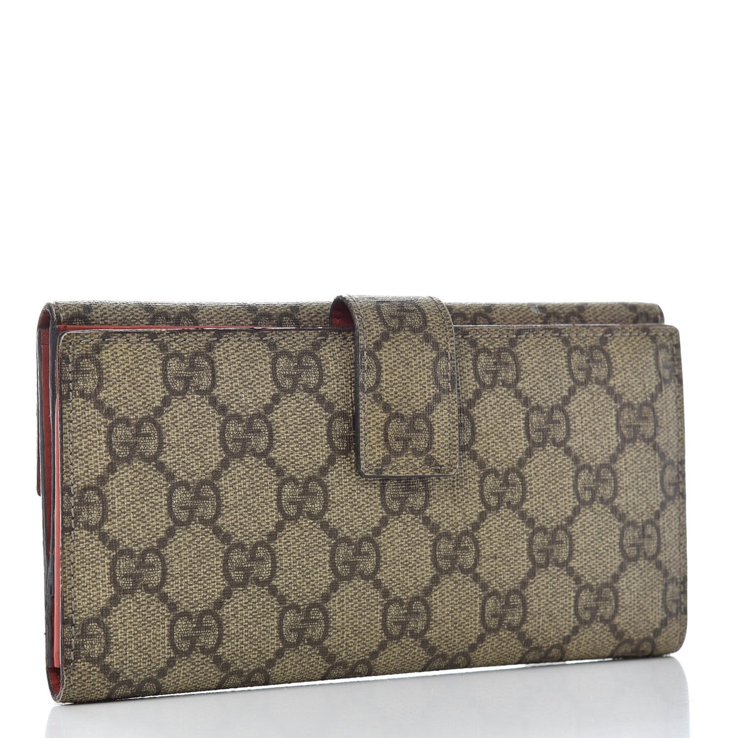 GG Supreme Monogram Interlocking Continental Flap Wallet