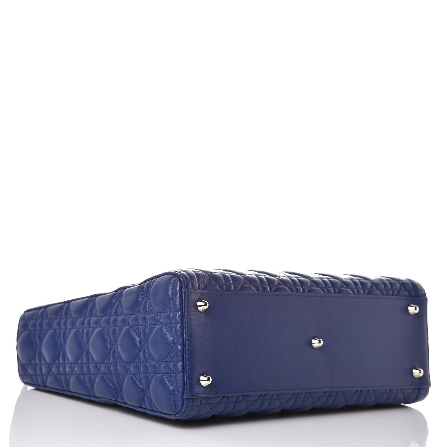 Lambskin Cannage Large Lady Dior Blue