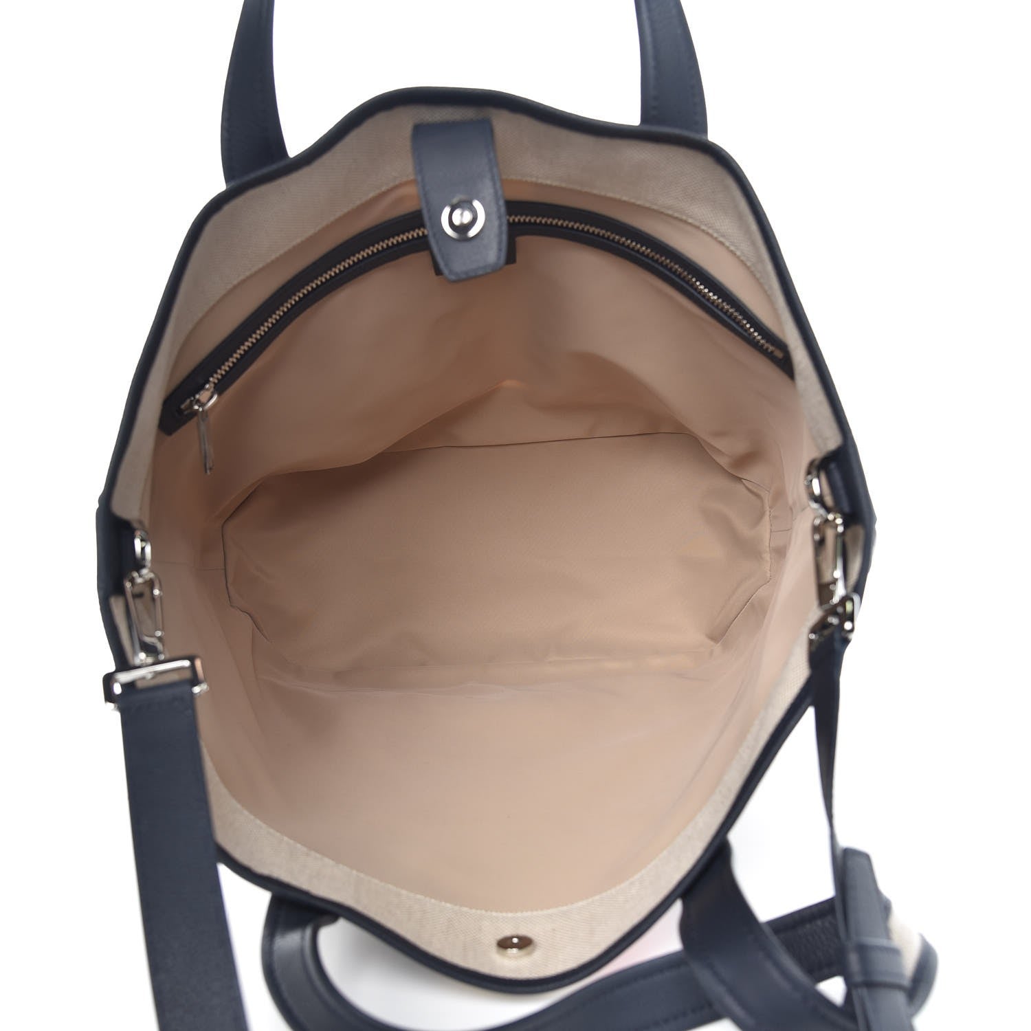 Christian Dior HOMME Oblique Canvas Grained Calfskin Three-Tone Tote Beige 5 of 7