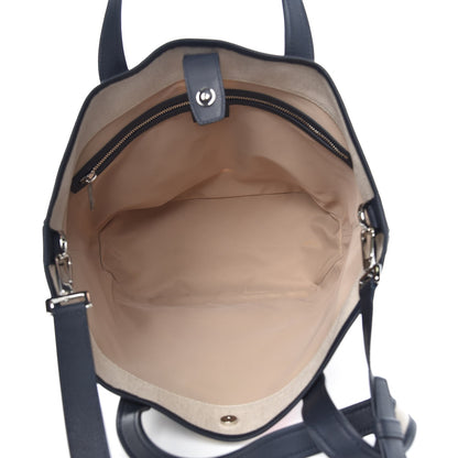 Christian Dior HOMME Oblique Canvas Grained Calfskin Three-Tone Tote Beige 5 of 7