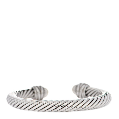 David Yurman Sterling Silver Diamond Pearl 7mm Crossover Bracelet 2 of 3