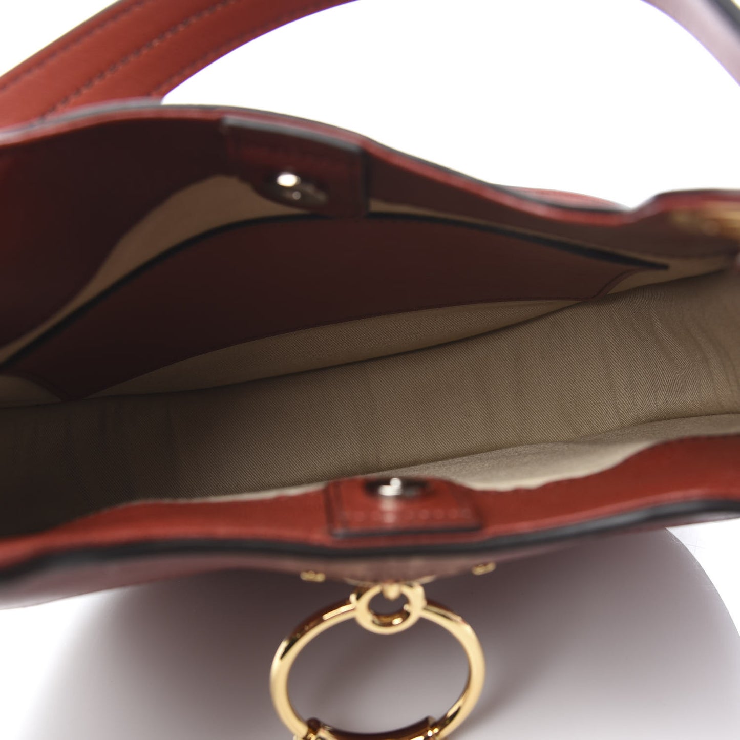 Calfskin Medium Tess Hobo Sienna Red