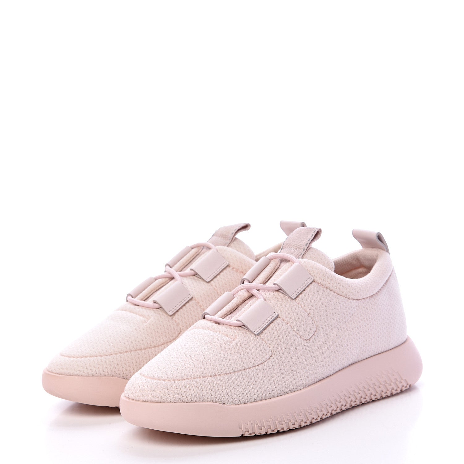 Hermes Mesh Technical Canvas Womens Team Sneakers 37 Bois De Santal 3 of 9