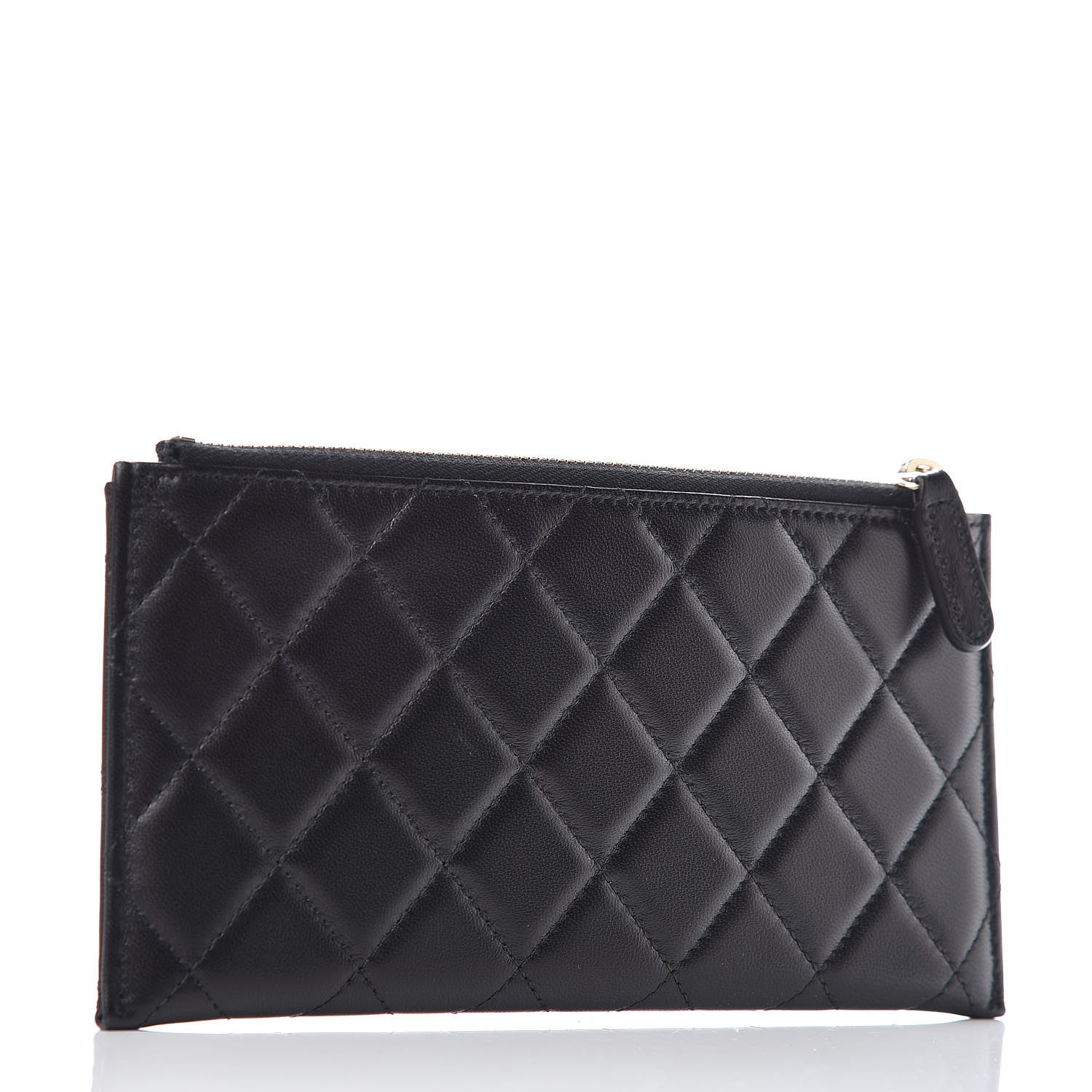 Chanel Lambskin Quilted Classic Zip Pouch Black 3 of 7