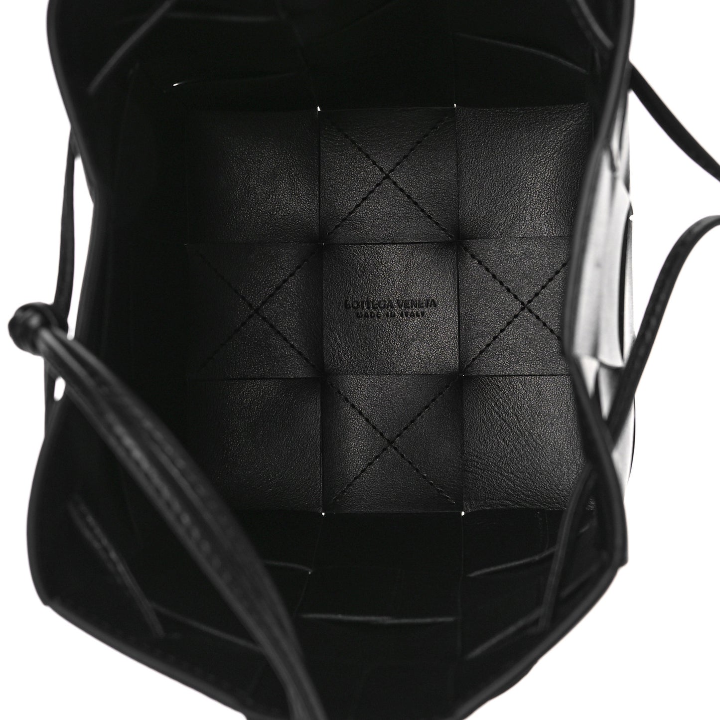 Nappa Maxi Intrecciato Cassette Bucket Bag Black