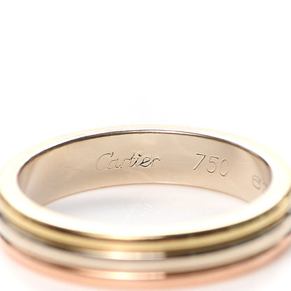 Cartier 18K Pink White Yellow Gold 3.5mm Trinity Wedding Band Ring 49 4.75 4 of 4