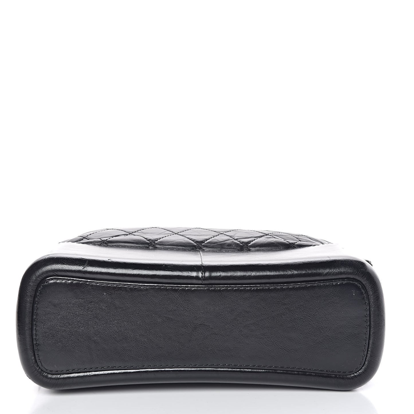 Aged Calfskin Quilted Medium Gabrielle Hobo Black