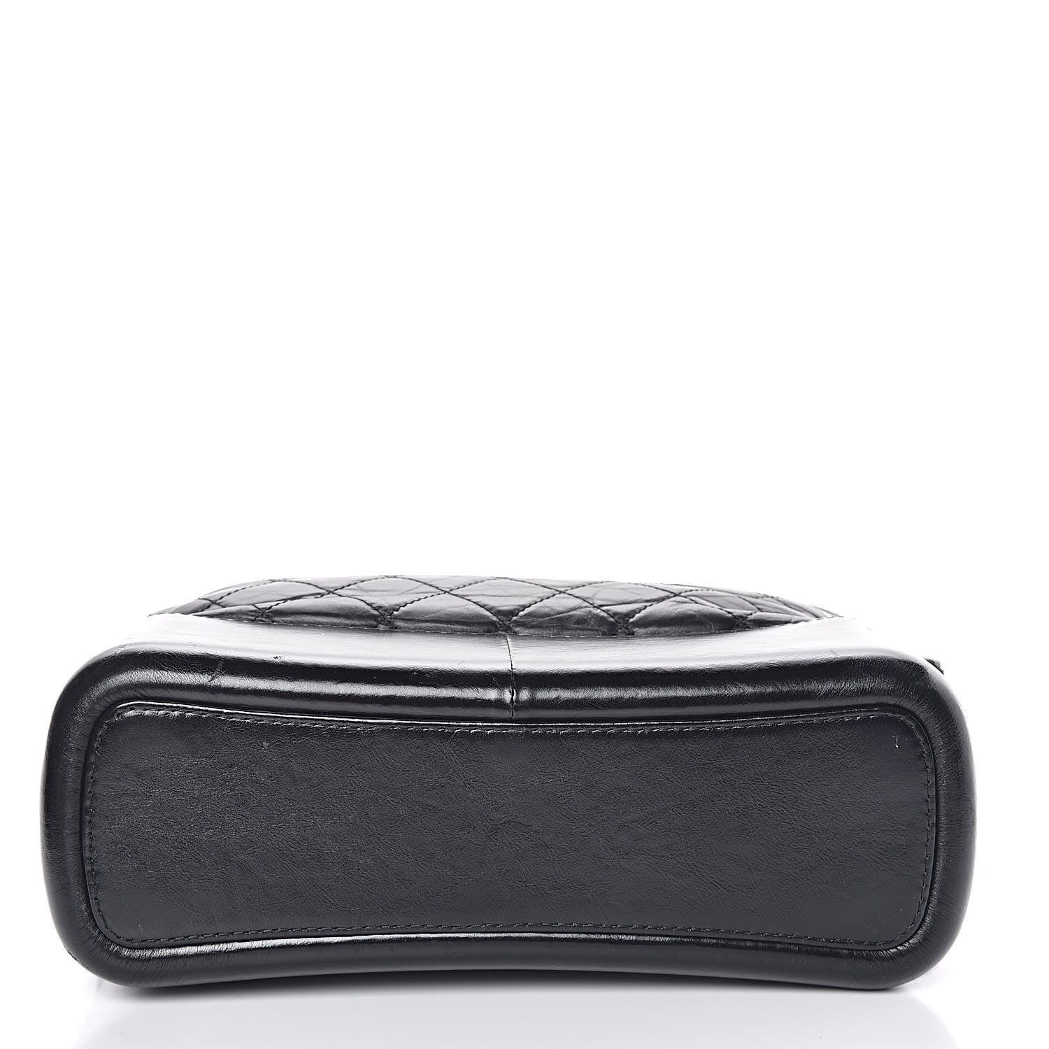 Chanel Aged Calfskin Quilted Medium Gabrielle Hobo Black 7 of 16
