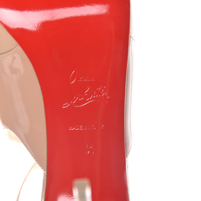 Christian Louboutin Nappa Patent Mira Bella 100 Sandals 41 Nude 9 of 10