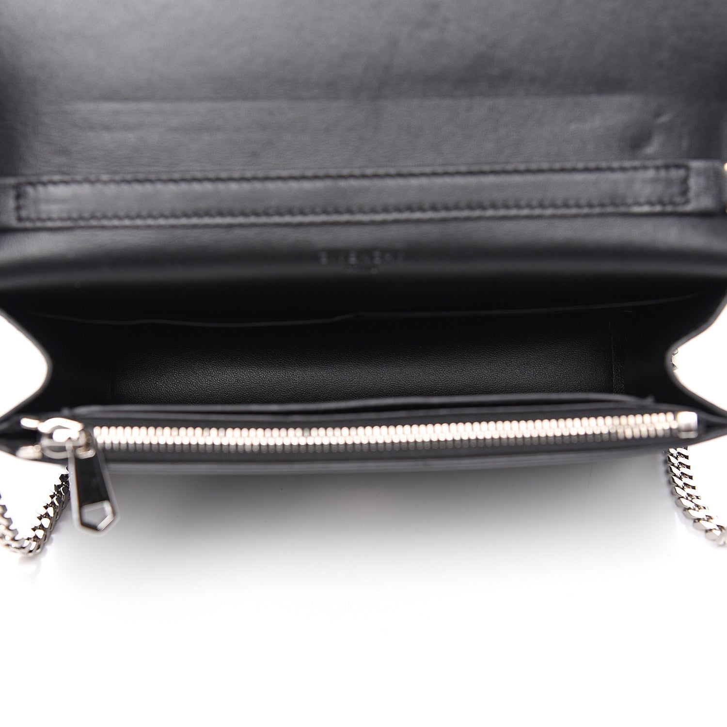 Givenchy Calfskin Striped Pandora Chain Wallet Black 4 of 9