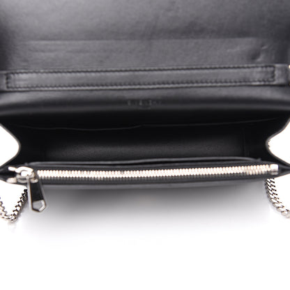 Givenchy Calfskin Striped Pandora Chain Wallet Black 4 of 9