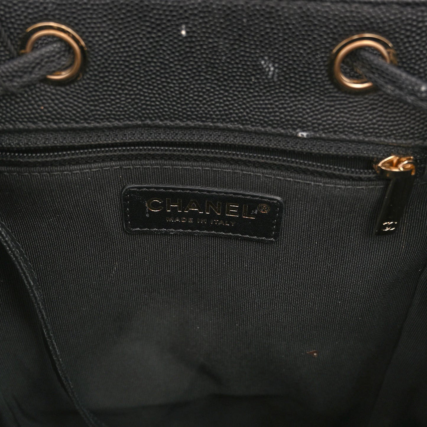 Caviar Quilted Backpack Bag Black