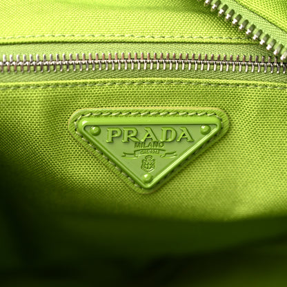 Prada Canapa Logo Embossed Large Triangle Shoulder Bag Felce 6 of 11