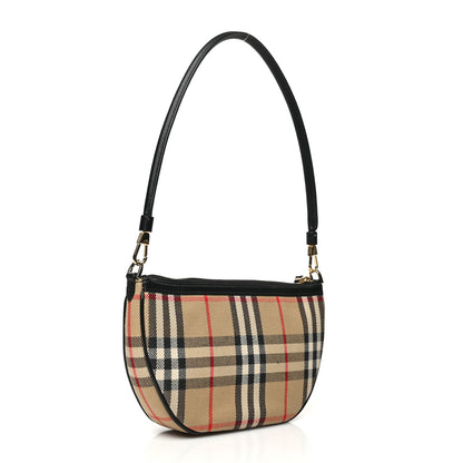 Burberry Vintage Check Calfskin Olympia Pouch Archive Beige 3 of 6